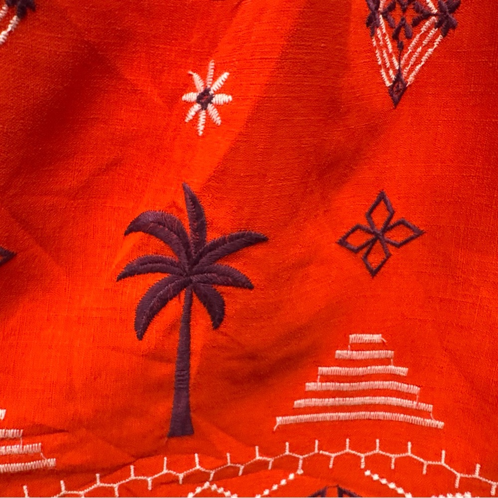 Sofia Jeans by Sofia Vergara Embroidered Maxi Skirt XS Boho Red - Picture 2 of 6